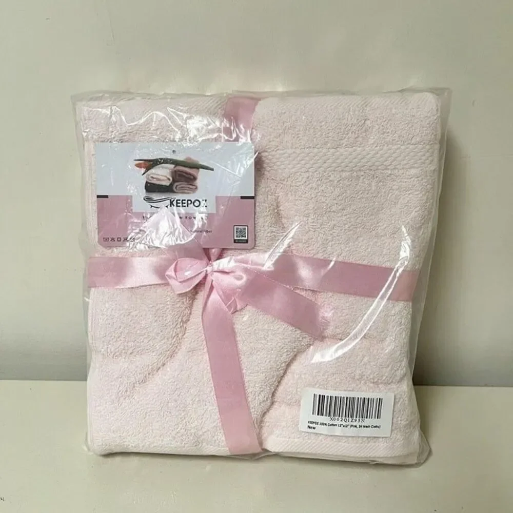 24 Pack WashCloths Set 12